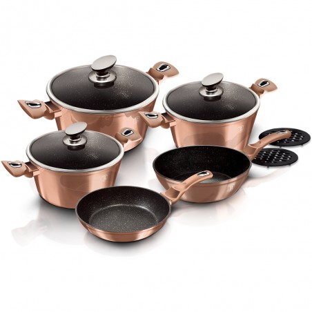 10 dalių puodų rinkinys Berlinger Haus BH-1220N Rose Gold
