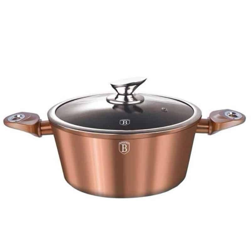 Granitinis Puodas Su Dangčiu 4,1l Berlinger Haus BH-1515 Rose Gold