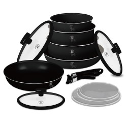 12 dalių puodų rinkinys Berlinger Haus BH-8248 Matte Black