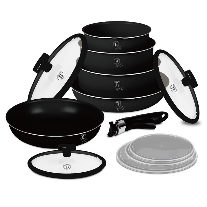 12 dalių puodų rinkinys Berlinger Haus BH-8248 Matte Black