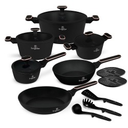 15 dalių puodų rinkinys Berlinger Haus BH-8363 Black Rose