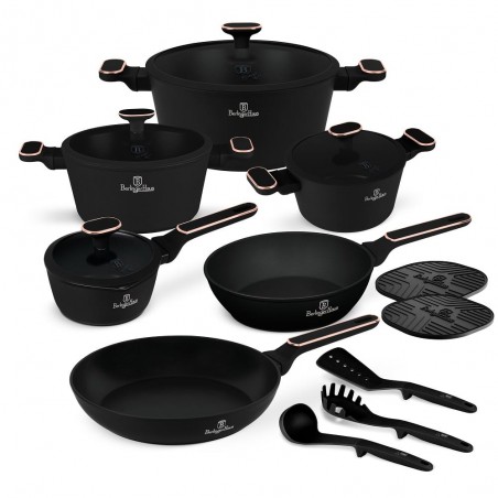 15 dalių puodų rinkinys Berlinger Haus BH-8363 Black Rose
