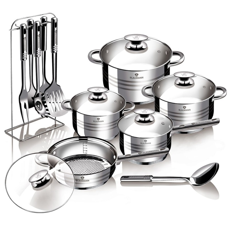 17 dalių virtuvės reikmenų ir puodų rinkinys Blaumann BL-3133 Gourmet Line