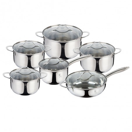 12 dalių puodų rinkinys Berlinger Haus BH-6661, Silver Jewellery