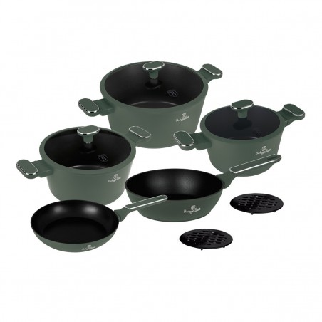 10 dalių puodų rinkinys Berlinger Haus BH-8207 Matte Green